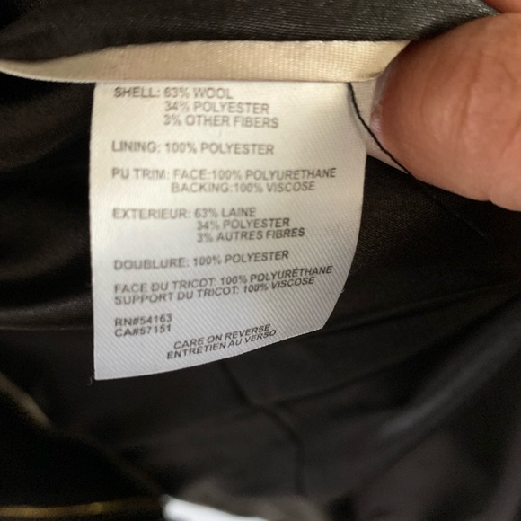 Calvin Klein black wool belted winter coat - Picture 4 of 9